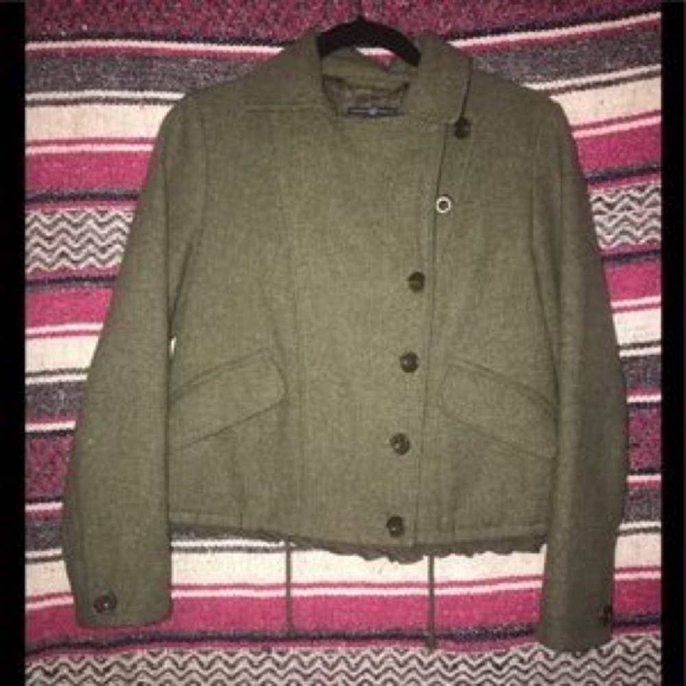 Gap lined wool crop jacket